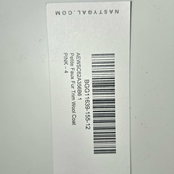 Pink Penny Lane Coat from Nasty Gal! Faux Shearling Fur Trim Wool. NWT 0 Petite - Picture 9 of 12